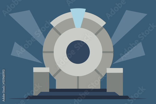 Futuristic Circular Medical Scanner Advanced Technology for Diagnostics