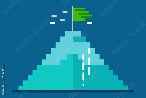 Reaching the Peak  A Visual Metaphor for Achieving Goals and Success