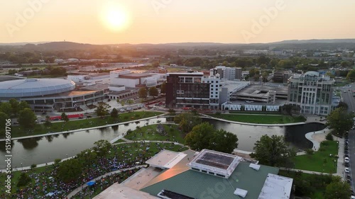 Aerial Drone Tour of Big Spring Park, Huntsville, Alabama