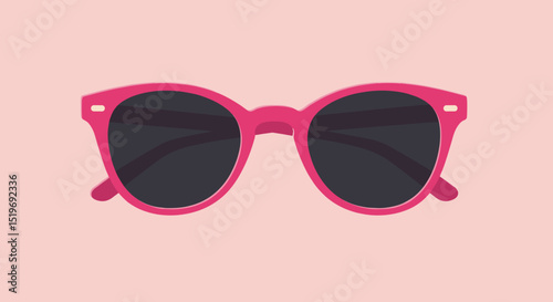 Stylish pink sunglasses on a soft pastel background, perfect for summer fashion