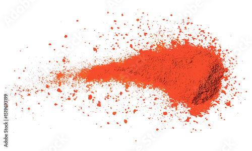 Red paprika powder isolated on white background, texture, spice powder, paprika, culinary ingredients, paprika spice, kitchen essentials, vector illustration, cooking spices.