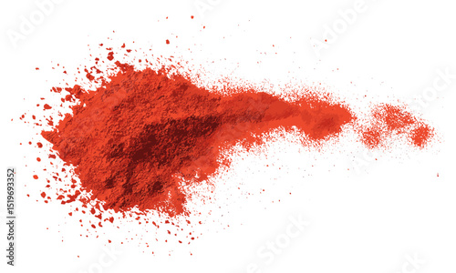 Paprika powder isolated on white, red spice powder, texture, culinary ingredient, paprika spice, cooking seasonings, food photography, vector illustration.