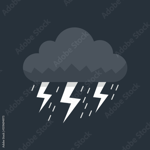 Dark clouds bringing rain over a serene landscape with distant mountains and trees