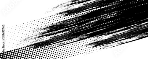 Dots halftone white and dark blue vector line color pattern gradient grunge texture background. grunge brush strokes ink paint isolated on white background. modern