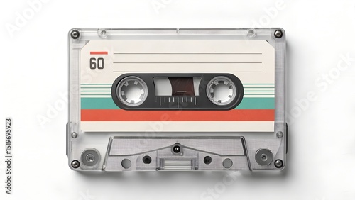 Retro Cassette Tape Icon - Vintage Audio Music Element