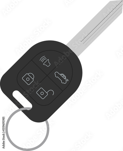 car key isolated on white background