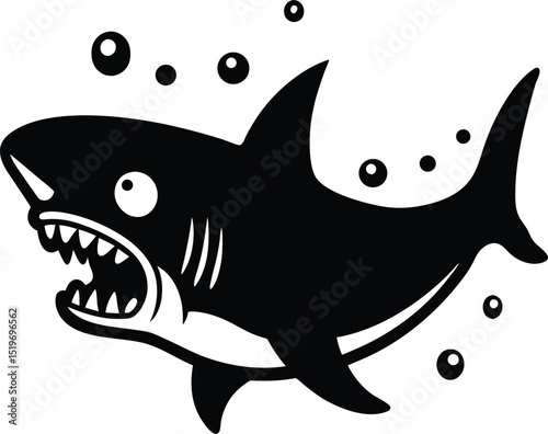 cartoon shark vector illustration