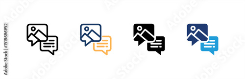 Image icon set multiple style collection. Vector illustration.
