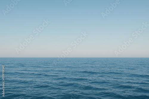 Wallpaper Mural Open Calm Ocean Horizon under Blue Sky with Tranquil Minimal View
 Torontodigital.ca