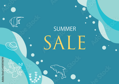 Cool summer image background material