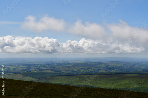 Mountain landscape with clouds. Knockmealdown Mountains, Co. Tipperary, Ireland  photo