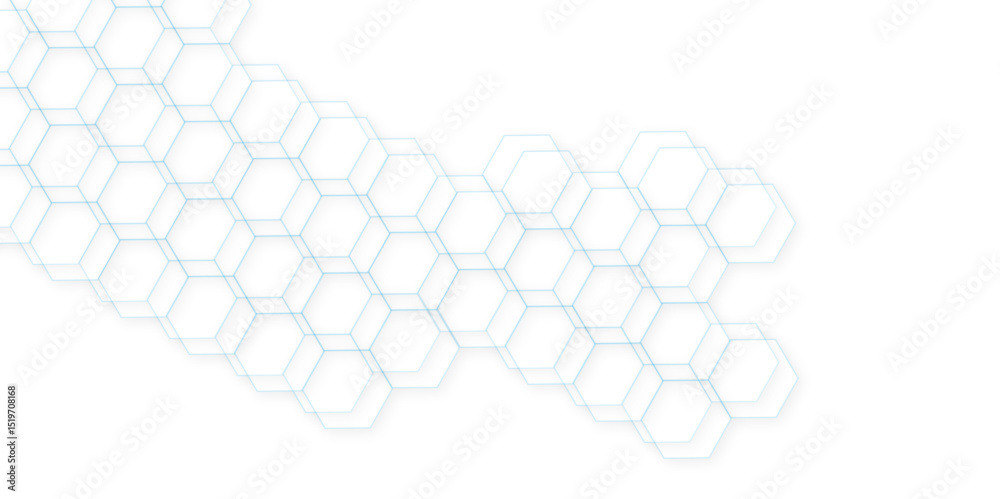 Fototapeta premium Abstract geometric white grid emboss hexagonal background. Luxury white pattern with hexagons. Seamless background. Abstract honeycomb background. 