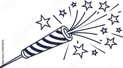 Sparkler Light Effect Vector Art with Artificial Intelligence Theme