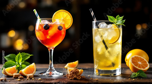 cocktail with lime