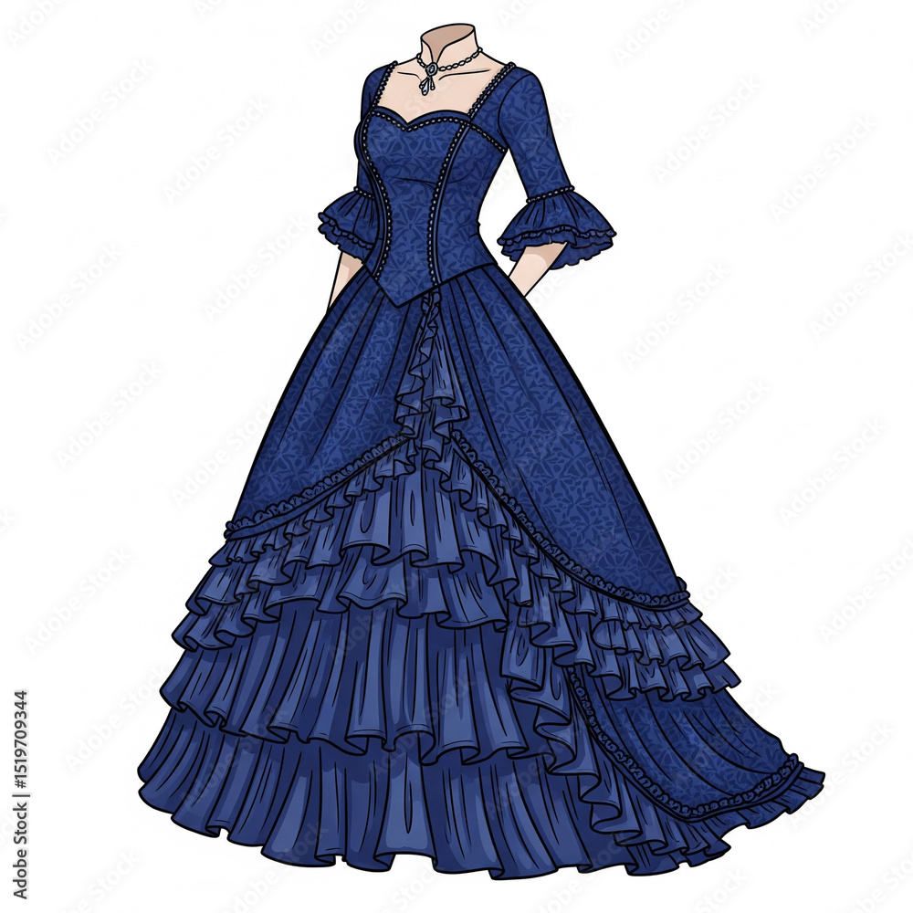 Fototapeta premium 드레스, 女, 유행, 신부, 미, 결혼, 공주, 레이디, 벡터, 가운, 삽화, 판타지, 도안, 만화, 긴, 인형, 복장, 머리, 멋, 국민, flower, 세련, vintage, 요정, 우아, 전통, 복, red, 댄스, 댄서, 옷감, 모자, 마네킹, 여름, 꼬마, baby, 분홍, 의류, 입다, 고립시키는, 개체, 셔츠, 스커트, 사람, 신부의, 1, 글