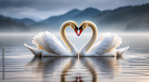 swans on the lake