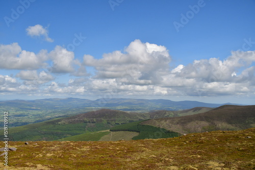 Mountain landscape with clouds. Knockmealdown Mountains, Co. Tipperary, Ireland  photo