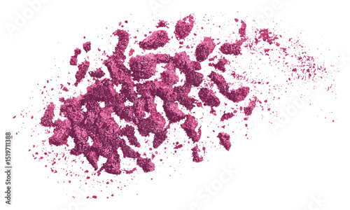 Acai powder flying, isolated on white background, vector illustration, clipping path, superfood ingredients, organic fruit dust, antioxidant berry, health food, cutout.