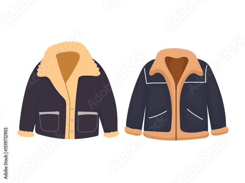 Autumn warm clothes. Autumn, fall. Flat vector clipart, illustration with isolated background.