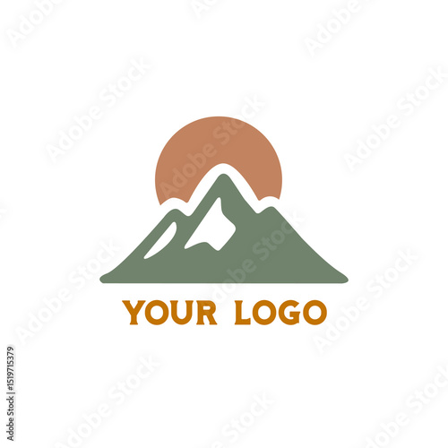 Adventure Mountain Logo – Nature Hiking Outdoor Badge Design