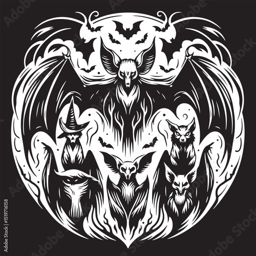 Halloween Bats Silhouette Bundle – Vampires & Monsters
