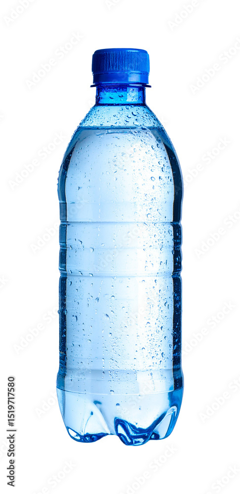 Naklejka premium Plastic Water Bottle with Condensation