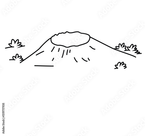 Cute cartoon hand drawn vector ant burrow clipart.