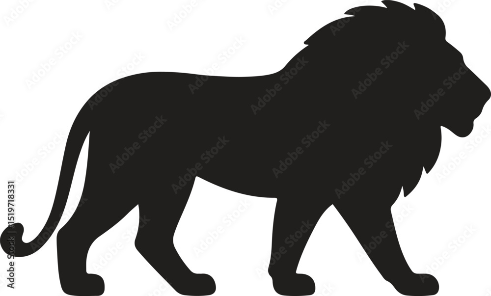 Fototapeta premium silhouette of a lion