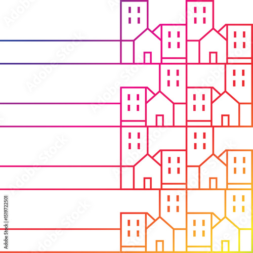 Building glyph solid icons. Containing house, residential, town, city solid icons collection. Vector illustration.