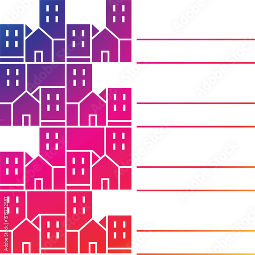 Building glyph solid icons. Containing house, residential, town, city solid icons collection. Vector illustration.