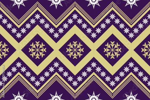 Ethnic Figure aztec embroidery style.Geometric ikat oriental traditional art pattern.Design for ethnic background,wallpaper,fashion,clothing,wrapping,fabric,element,sarong,graphic,vector illustration.