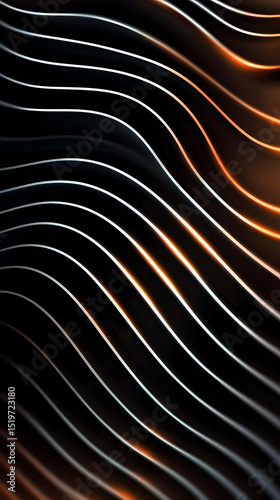 Abstract Design With Wavy Lines And Glowing Effect