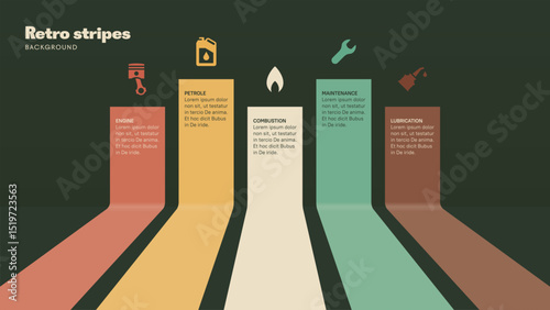 Five options or five services. Vector infographic template for presentations, websites, and the like