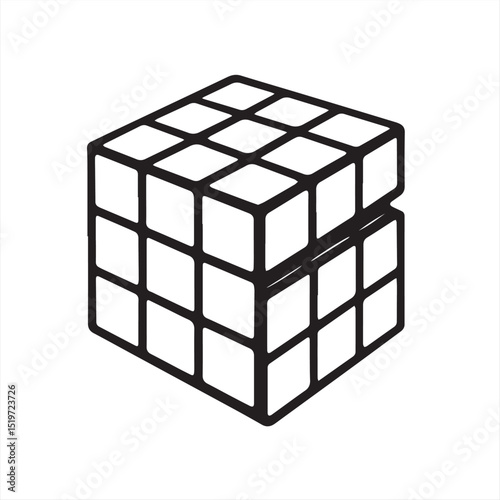 3d cube on blue background
