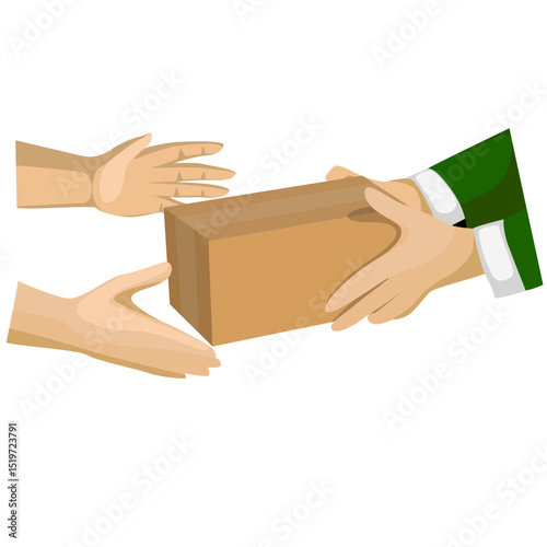 hand holding a cardboard box