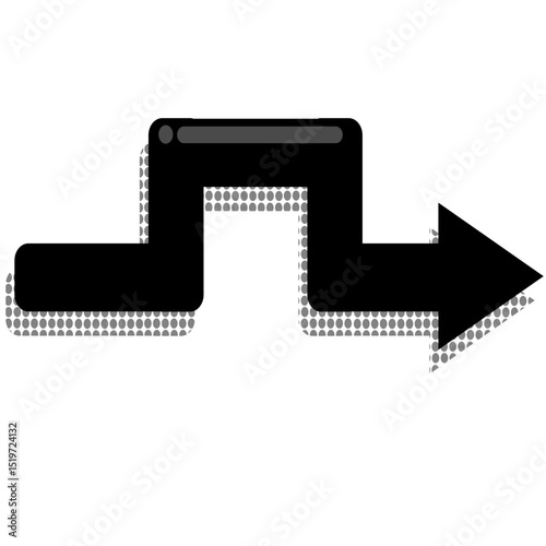 black arrow icon