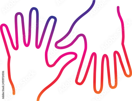 Multiethnic Diverse Hands Raised Up