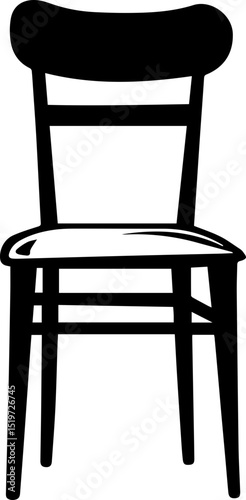 Chair vector illustration black and white