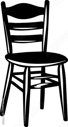 Chair vector illustration black and white