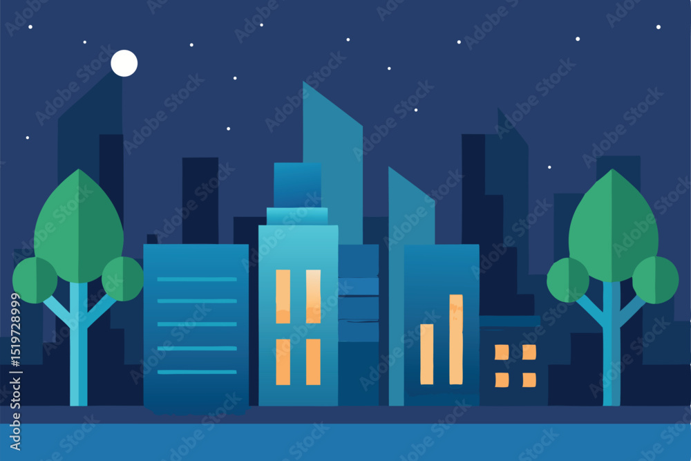 Fototapeta premium night city in the night