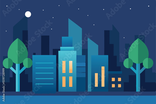 night city in the night