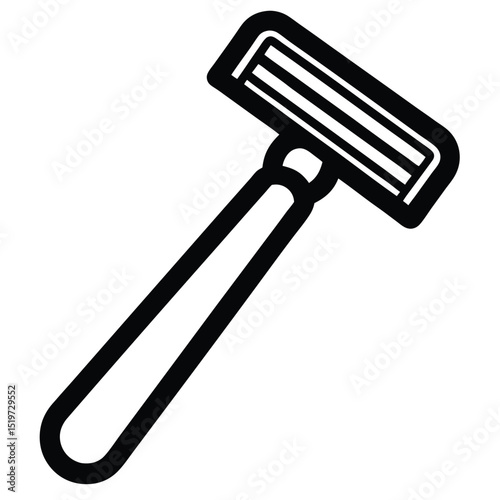 razor icon Simple thin line stroke vector