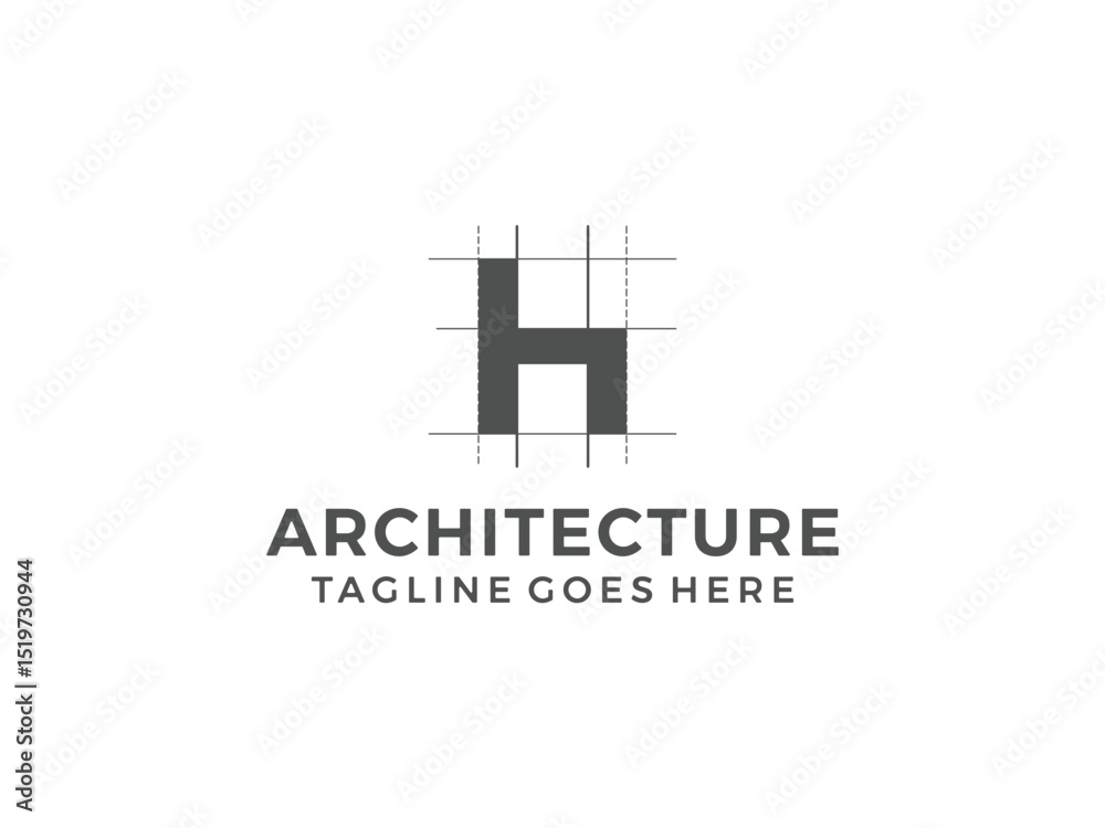 letter H logo, creative architecture design, vector illustration, isolated on transparent background letter H logo, creative architecture design, vector illustration, isolated on transparent background
