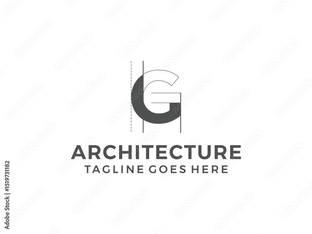letter G logo, creative architecture design, vector illustration, isolated on transparent background letter G logo, creative architecture design, vector illustration, isolated on transparent background