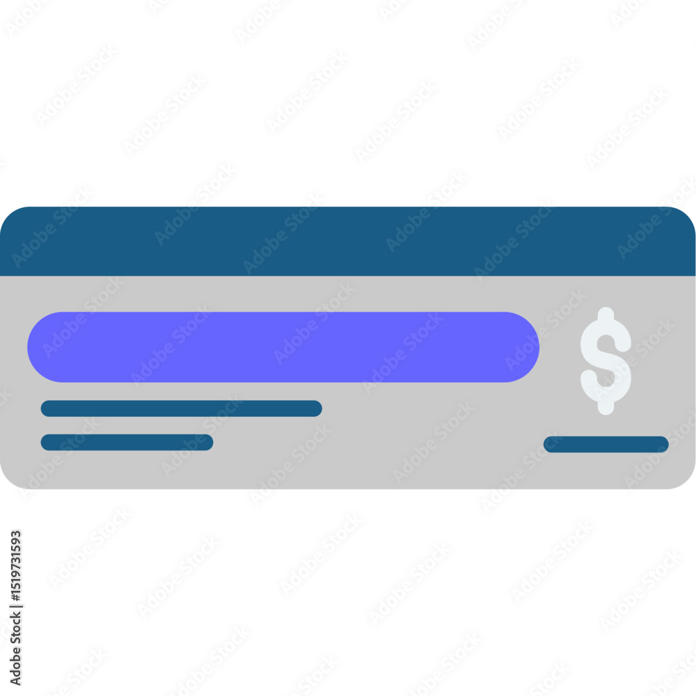 Obraz premium Bank Cheque Icon