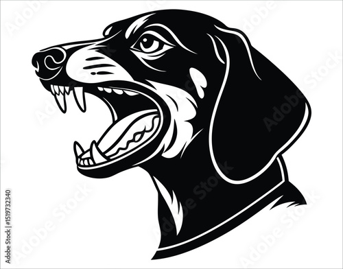 Clean Black Dachshund Silhouette Vector