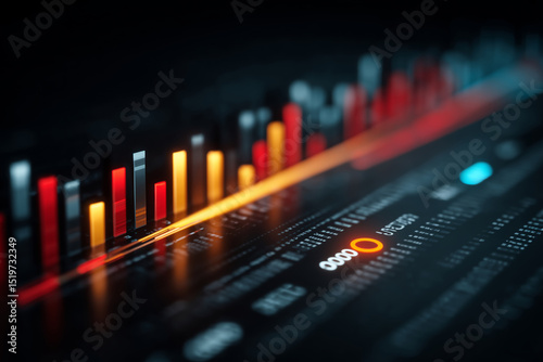 Illuminated timeline revealing future pathways and data-driven possibilities