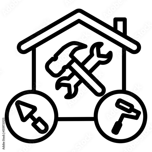 Renovation line icon