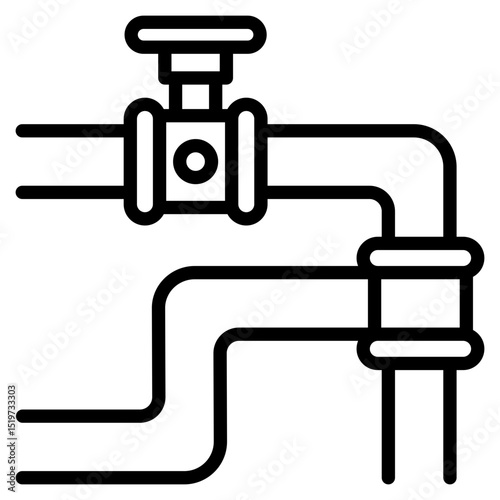 Piping line icon
