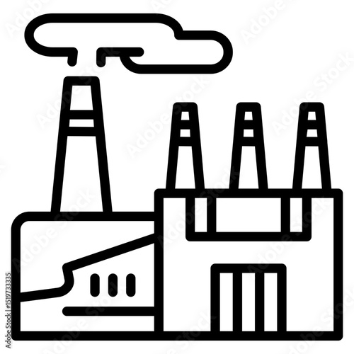 Factory line icon